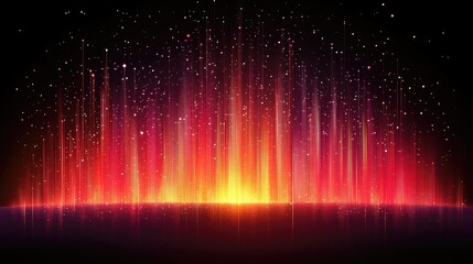 Poster - Abstract Red And Orange Light Streaks Background