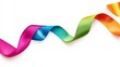 © AI Photo Stock - Colorful gymnastics ribbon on white background - A vibrant array of ribbons in various colors symbolizing creativity elegance celebration joy and harmony against a clean white background.