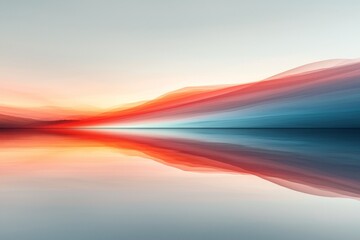 Poster - Motion element integrated with striped line graphic background