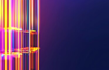 Wall Mural - a futuristic spaceship interior featuring blue and red tones, with a window showcasing a 3d render o