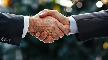 Wall Mural - businessmen shaking hands after successful investment deal