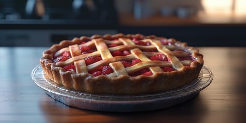 Wall Mural - Apple Pie with Lattice Crust