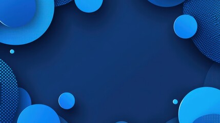 Poster - Abstract Blue Circles on Dark Background for Design Projects