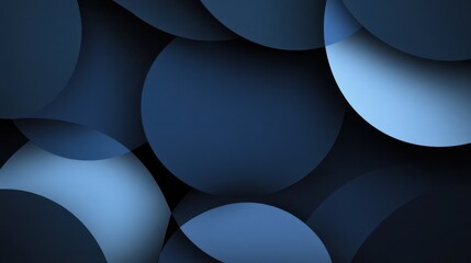 Poster - Abstract Blue Circles on Dark Background for Texture and Design Use