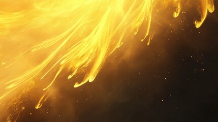 Wall Mural - Vibrant Flowing Golden Light Abstract Background Design