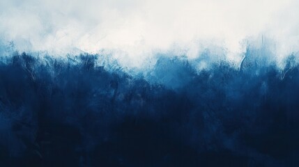 Poster - Abstract blue and white textured background with artistic brush strokes