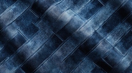 Poster - Abstract Dark Blue Textured Background with Geometric Patterns