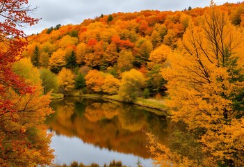 Wall Mural - autumn in the forest