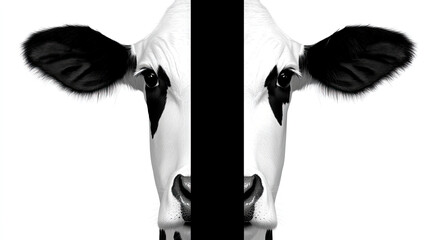 Poster - Black and White Cow Print Adds Rustic Charm and Elegance to Modern Design