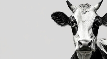 Poster - Unique Black and White Cow Print Pattern Creating a Stylish and Modern Visual Effect