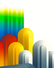 Aufkleber - Vibrant Gradient Border Showcasing a Spectrum of Colors on a Soft Neutral Backdrop
