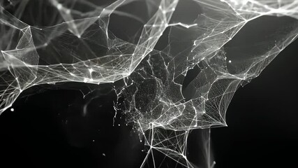 Poster - Intricate web of connections showcasing digital networks and data flow in an abstract representation