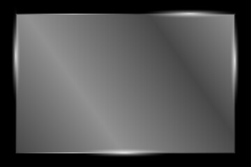 Wall Mural - Shiny Glass Effect with Sun Glare on Dark Background. Vector stock Illustration
