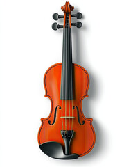 Poster - Detailed Illustration Showcasing the Elegant Design and Craftsmanship of a Violin From Above