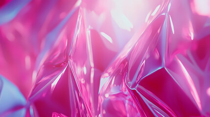 Wall Mural - glass morphism pink style