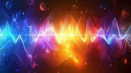 Abstract Cosmic Waveform Energy Visualization