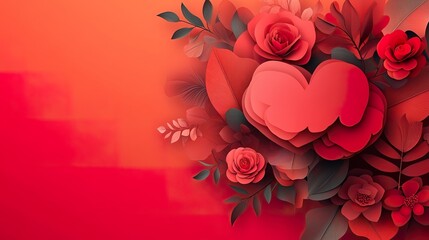 Sticker - Modern-style Valentine's Day banner vector design with elegant elements.