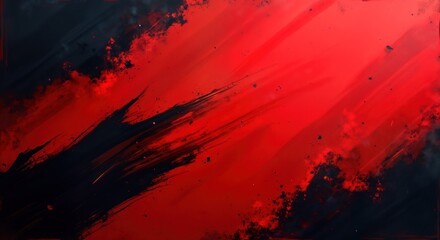 Leinwandbilder - Abstract design with red, black colors. Dynamic motion blur effect. Ideal for futuristic tech themes. Modern style. Creative background for tech game industry. Vibrant contrast. Intense color