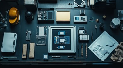 Poster - Advanced Computer Chip Manufacturing Workspace Components