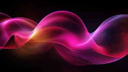 Poster - Abstract Pink and Orange Wave Design