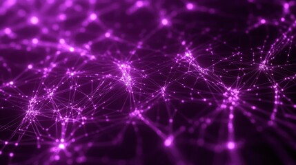 Aufkleber - Abstract Purple Network Digital Connections