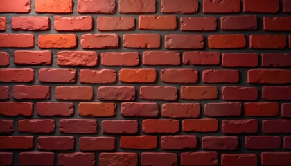 Aufkleber - Dark red brick wall pattern. Interior design concept. Vintage style wall. Empty space. Classic brick wall texture. Natural material. Architectural elements. Modern building style. Red, dark brick
