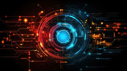 Poster - Abstract Futuristic Technology Circuitry Design