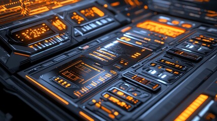 Poster - Futuristic Technology Control Panel Interface Design