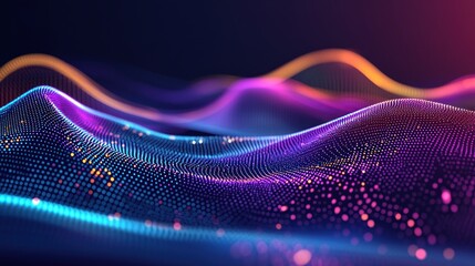 Poster - Abstract Colorful Data Wave Visualization