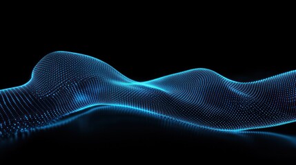Poster - Abstract Blue Digital Waveform Design