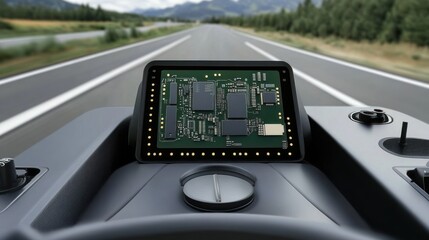 Poster - Autonomous Vehicle Dashboard Displays Circuit Board