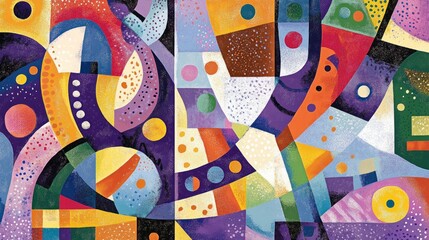 Poster - Abstract Colorful Geometric Shapes Artwork Design