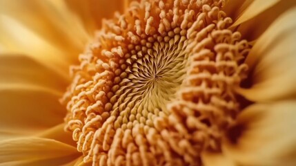 Poster - Golden Flower Center Detailed Macro Photography