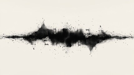 Poster - Abstract Black Ink Splashes On White Background