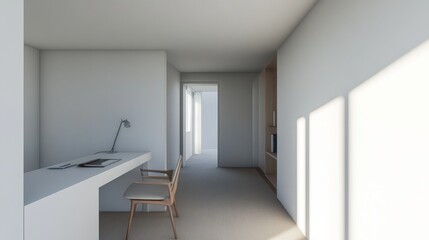Aufkleber - Minimalist Modern Home Office Workspace Design