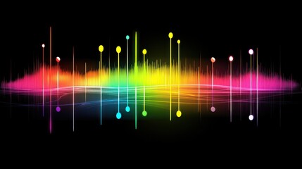 Poster - Abstract Colorful Audio Spectrum Visualization
