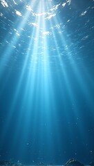 Wall Mural - mesmerizing underwater light beams dance in rhythmic patterns