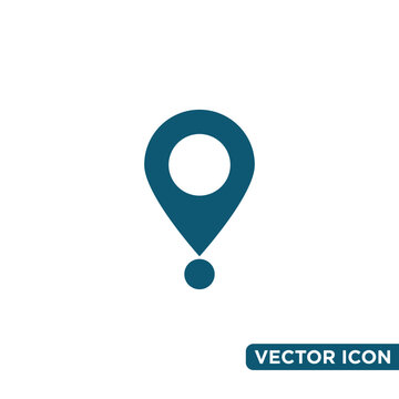 Minimalist Location Icon Design Template 