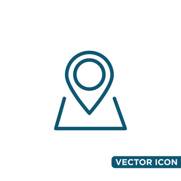 Minimalist Location Icon Design Template 