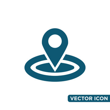 Minimalist Location Icon Design Template 