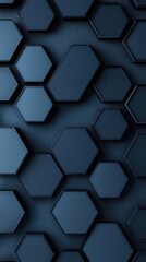 Poster - navy hexagonal background with a central focus, perfect for a clean, modern 3d backdrop.