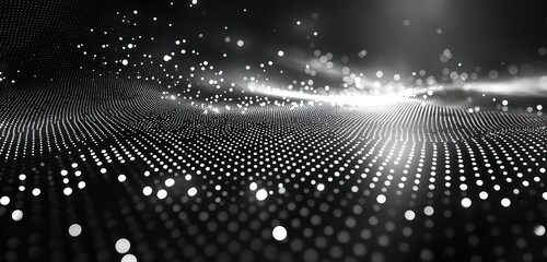 Wall Mural - monochrome halftone dots with a grainy overlay for a textured transparent background