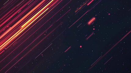 Wall Mural - minimalistic motion banner with modern abstract lines on a dark background for an elegant feel.