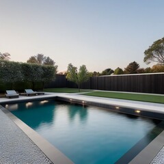 Canvas Print - Backyard pool