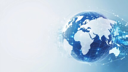 Poster - Global Network Connection: Digital World Visualization