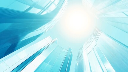 Poster - Futuristic Cityscape:  Architectural Design of Modern Skyscrapers