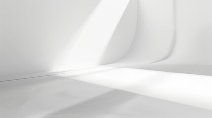 Poster - minimalist white interior with soft light and smooth curves, creating serene atmosphere. ideal for m