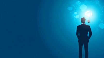 Poster - Businessman with a Bright Idea: Innovation and Success Concept