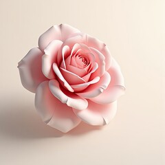 Sticker - A delicate, pink rose with soft petals and a subtle fragrance