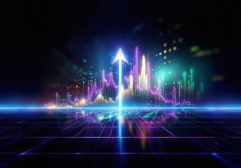 Poster - A glowing abstract visualization of lines and points rising from a dark, reflective surface.